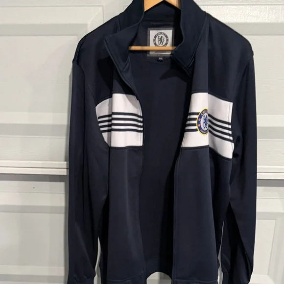 Chelsea FC Navy and White Track Jacket - Picture 4 of 6